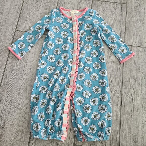 🏷 3/$15 or 5/$20 Matilda Jane Baby Girl Daisy Floral Romper Blue Pink 6–12 M - Picture 1 of 8
